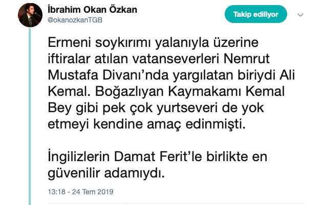 TGB’den HDP’li Garo Paylan'a yanıt: Ali Kemal haindi! - Resim : 2