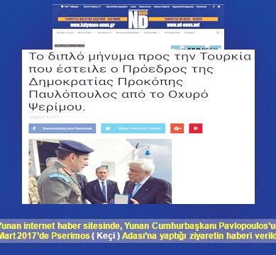 Yunanistan Cumhurbaşkanı işgal altındaki Keçi Adası'nda - Resim : 2