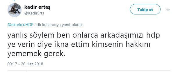 Kürkçü'nün tweeti HDP'ye oy veren CHP'lileri kızdırdı! - Resim : 2