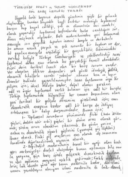 CHP’nin seçim bildirgesi Öcalan’ın el yazılarında - Resim : 1