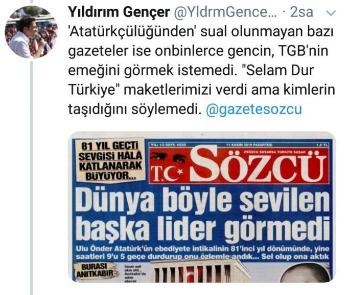 Gençer: Yürüyüş fotoğrafımızı kullanıp TGB dememek ilkesizliktir - Resim : 2