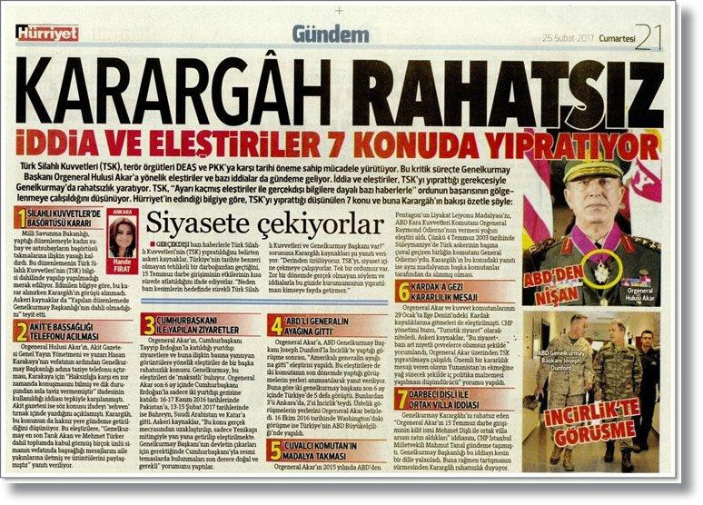 FLAŞ! Hürriyet'in 'Karargah' manşetine soruşturma! - Resim : 1