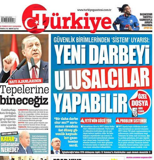 Fetullah Gülen'den sonra Türkiye gazetesinin hedefinde de ulusalcılar var - Resim : 1