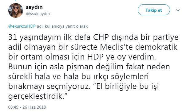 Kürkçü'nün tweeti HDP'ye oy veren CHP'lileri kızdırdı! - Resim : 1