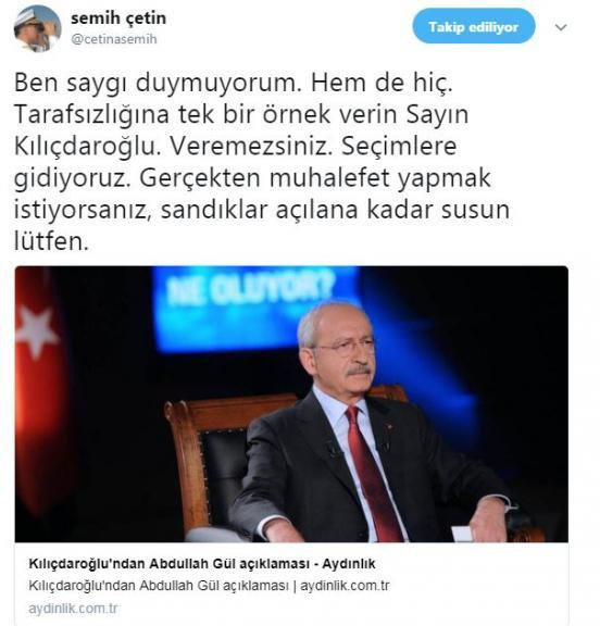 Amiral Çetin'den Kılıçdaroğlu'na 'Abdullah Gül' tepkisi - Resim : 1