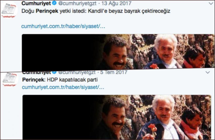 Cumhuriyet gazetesi omurgasızlığı: HDP/PKK ezildikçe Perinçek'e saldırıyorlar - Resim : 1
