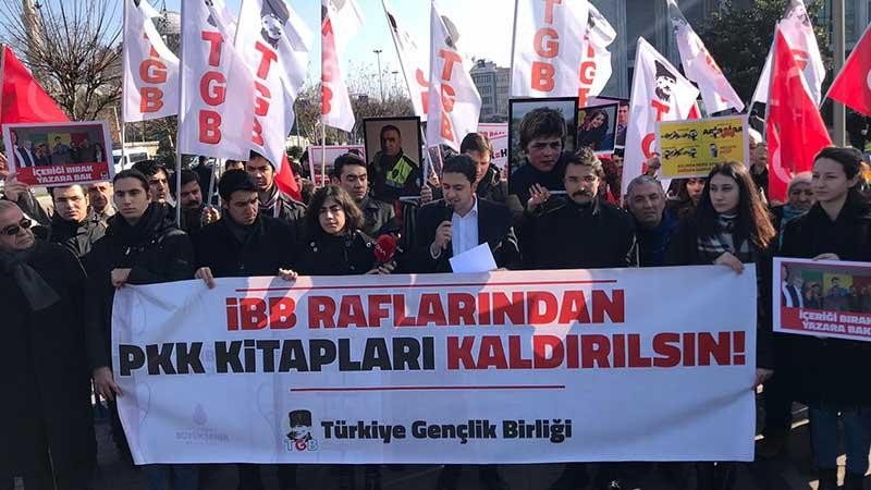 TGB’den İBB önünde açıklama: İBB raflarından PKK kitapları kaldırılsın! - Resim: 2