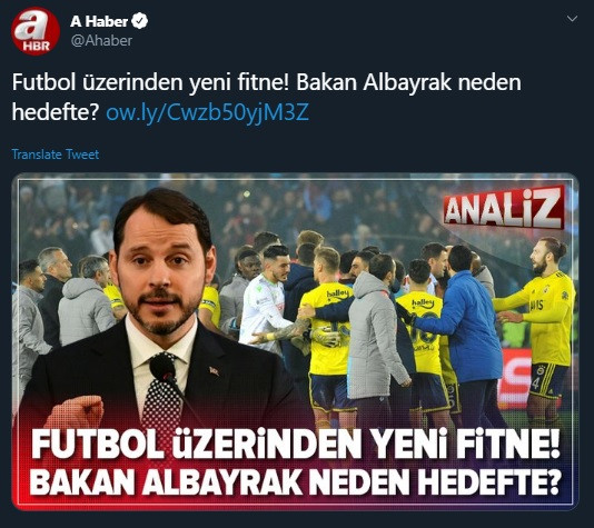 Fenerbahçe taraftarı Berat Albayrak'a tepki gösterdi, A Haber: Mesele futbol değil - Resim: 2