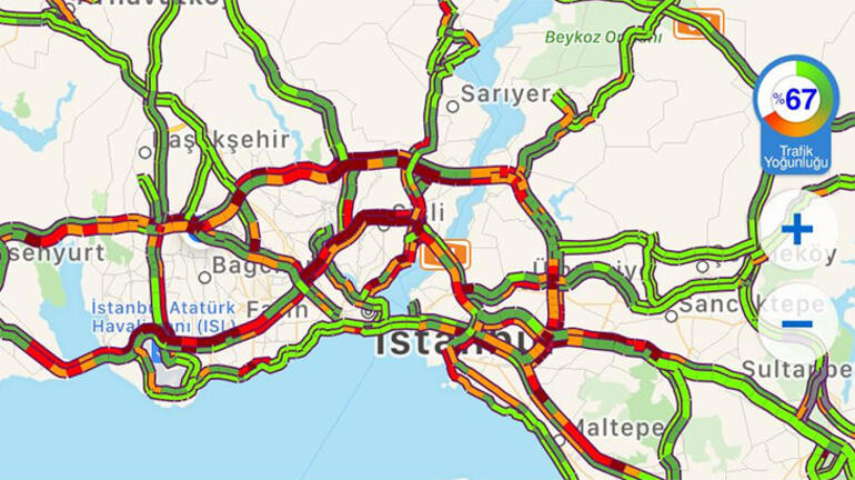 İstanbul'da şiddetli yağmur trafiği de vurdu - Resim: 1