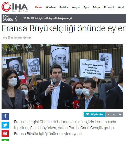 Öncü Gençlik’in Fransa protestosu yerli ve yabancı basında büyük ses getirdi - Resim: 8