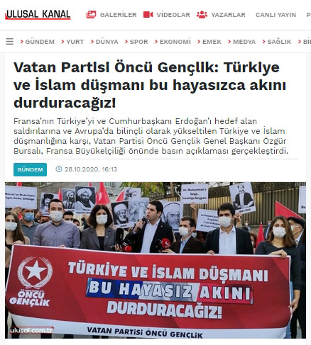 Öncü Gençlik’in Fransa protestosu yerli ve yabancı basında büyük ses getirdi - Resim: 3