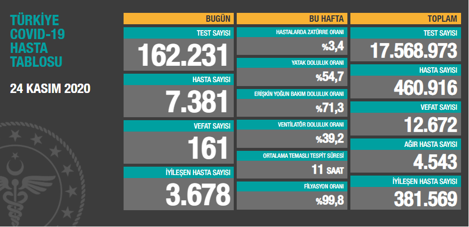 Günlük koronavirüs tablosu açıklandı - Resim: 1