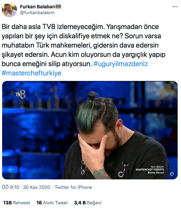 Masterchef Türkiye'den Uğur'un diskalifiye edilmesi tepki topladı - Resim: 7