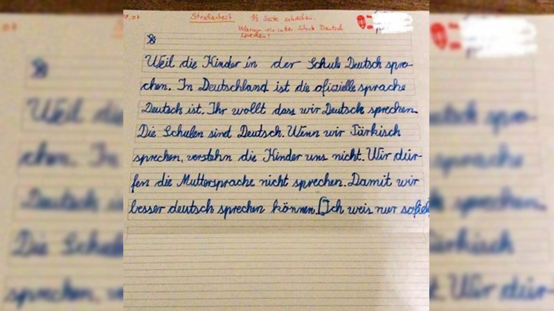 Almanya'da Türkçe konuşan 9 yaşındaki öğrenciye ceza - Resim: 1