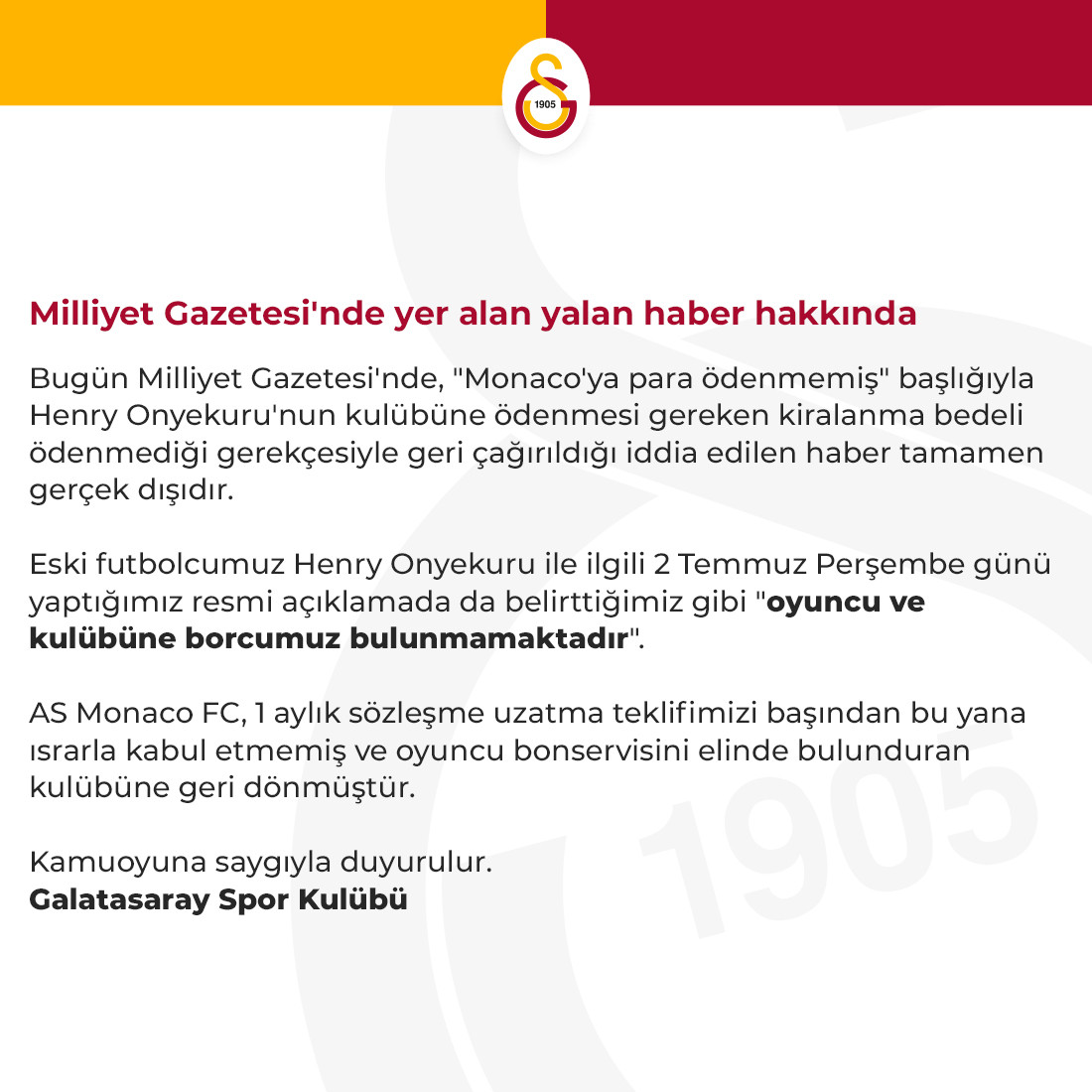 Galatasaray'dan Onyekuru açıklaması: Yalan haber - Resim: 1