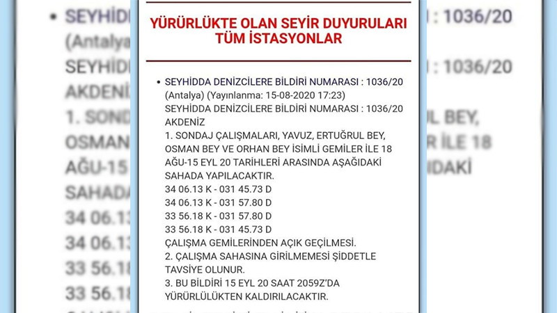 Türkiye yeni NAVTEX ilan etti - Resim: 1