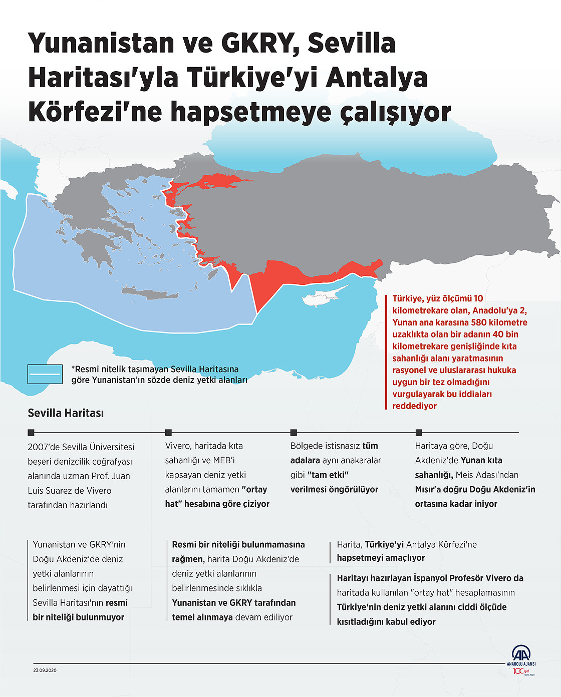 Yunanistan ve GKRY Sevilla haritasıyla Türkiye'yi Antalya Körfezi'ne hapsetmeye çalışıyor - Resim: 1