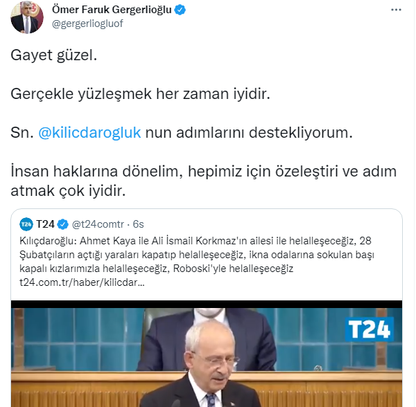 Kılıçdaroğlu’nun ‘helalleşme’ açıklamasına FETÖ ve PKK’dan destek - Resim: 3