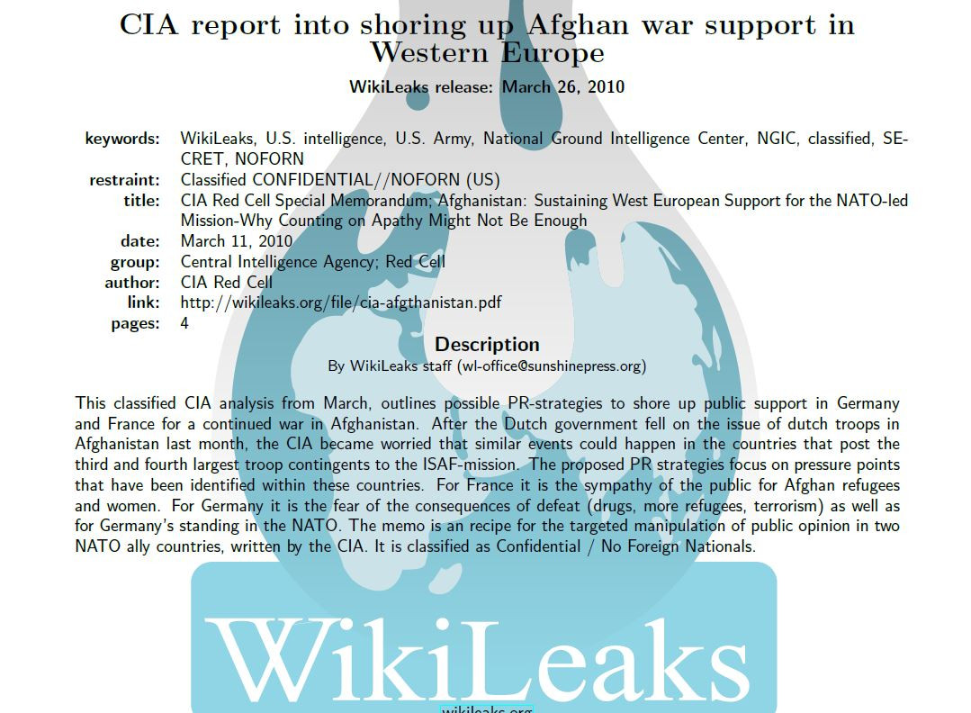 CIA'nın Afganistan yalanları Wikileaks belgelerinde - Resim: 2