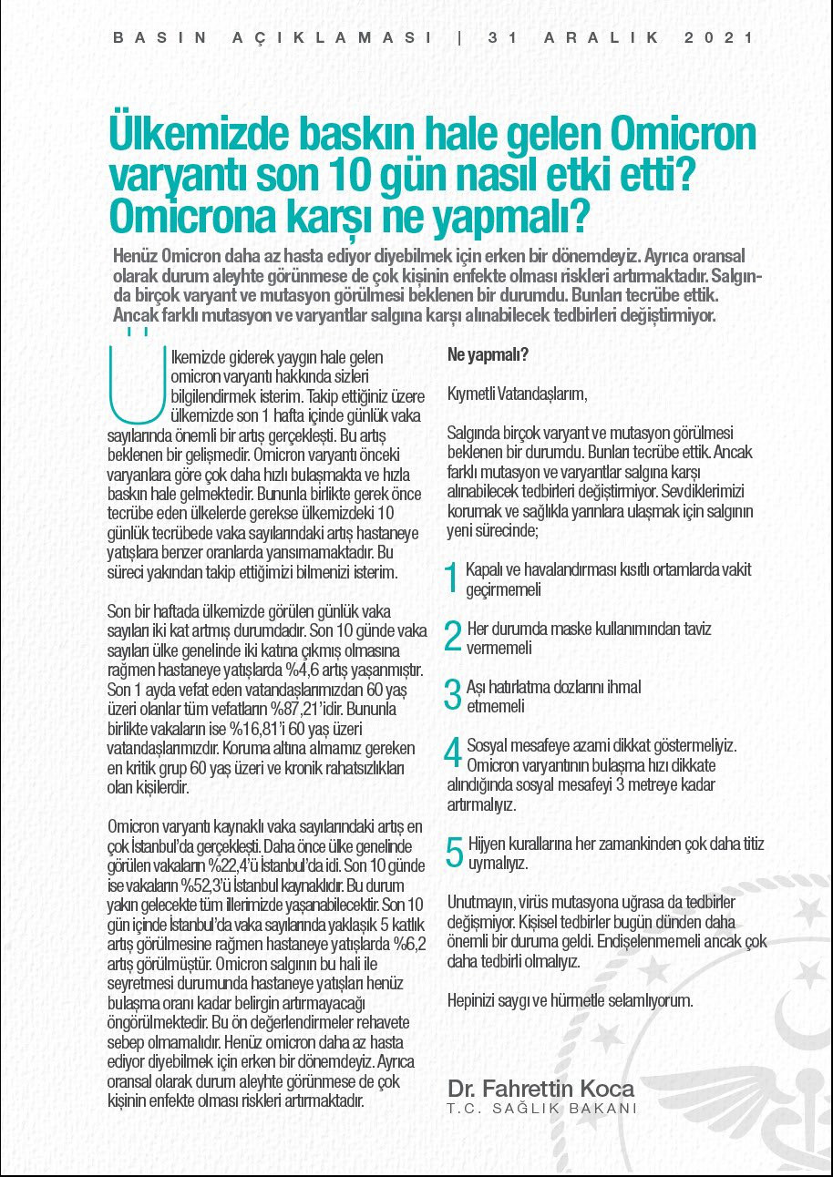 Sağlık Bakanı Koca: Son 10 gündeki vakaların yüzde 52'si İstanbul kaynaklı - Resim: 1