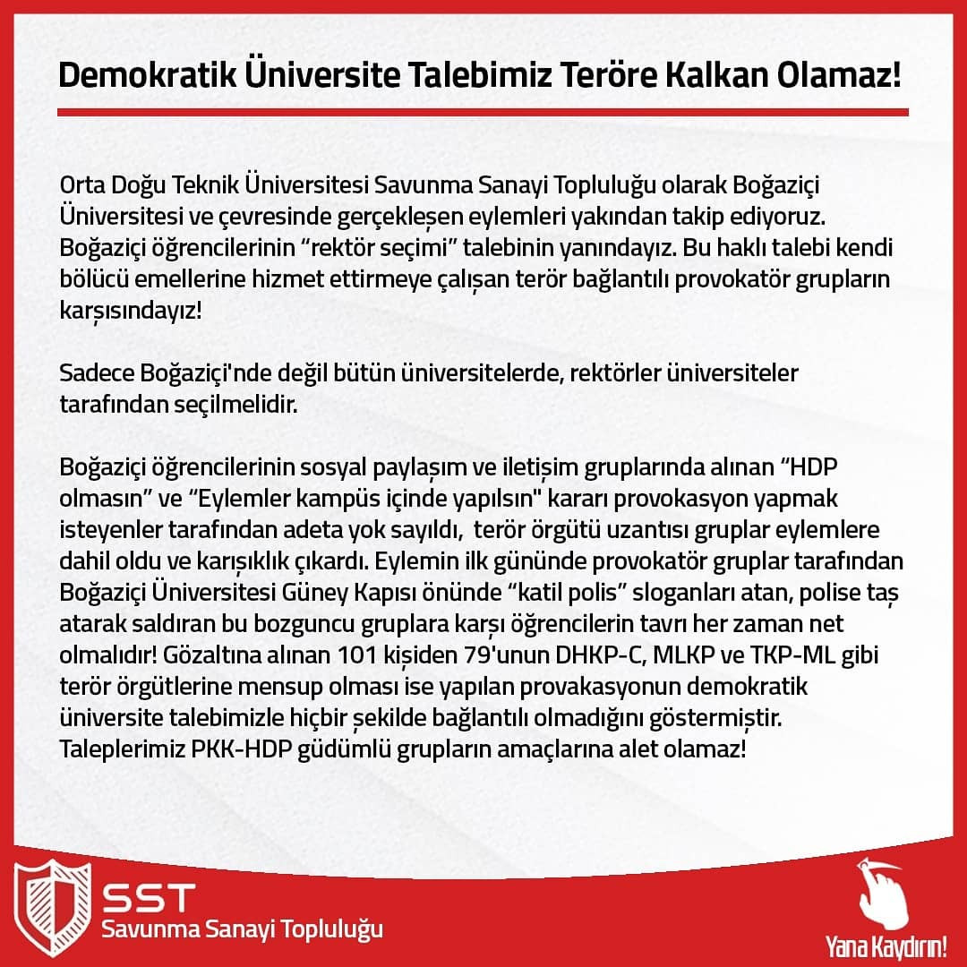 Üniversite kulüplerinden Boğaziçi provokasyonlarına tepki - Resim: 3