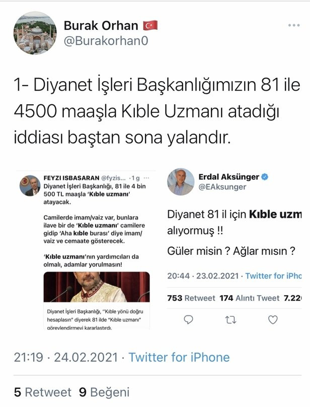 CHP ve İYİ Partililerin 'Kıble Uzmanı' iddiasını Diyanet yalanladı - Resim: 1