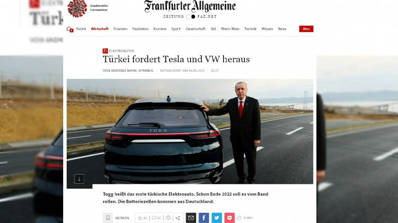 Alman basını TOGG'a övgü: Türkiye, Tesla ve Volkswagen'e meydan okuyor - Resim: 1