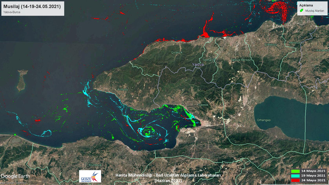 Marmara Denizi'ndeki müsilajın yoğunluk haritası çıkarıldı - Resim: 1