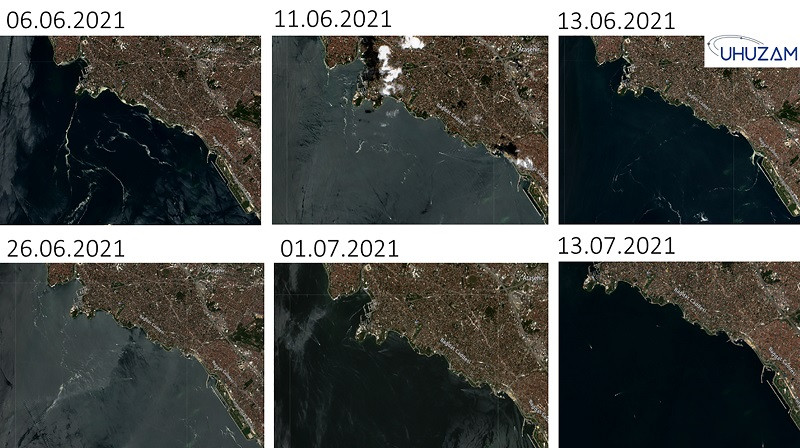 Uzaydan çekilen görüntülerde müsilajın temizlendiği tespit edildi - Resim: 1