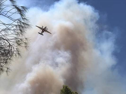 Manavgat ve Akseki'deki orman yangınlarına müdahale sürüyor - Resim: 1