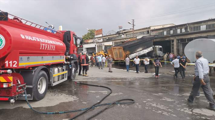 Malatya'da kaynak atölyesinde patlama - Resim: 1