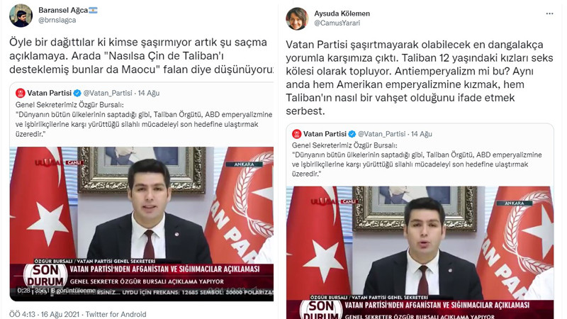 ABD’nin Afganistan yenilgisine üzülenler Vatan Partisi’ne saldırdı - Resim: 3