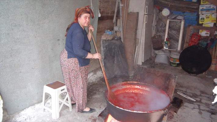 Taraklı'da kadınların imece usulü kış hazırlığı başladı - Resim: 1