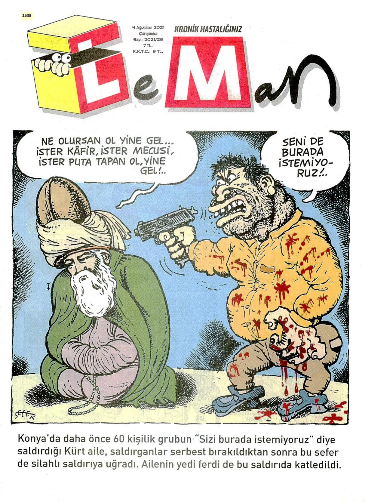 Leman'ın Mevlana karikatürüne tepki - Resim: 1