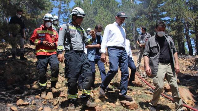 Bakan Gül, Muğla'da yanan alanlarda incelemelerde bulundu - Resim: 2