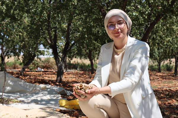 Şehir hayatını terk eden veteriner hekim köyünde badem yetiştiriyor - Resim: 1