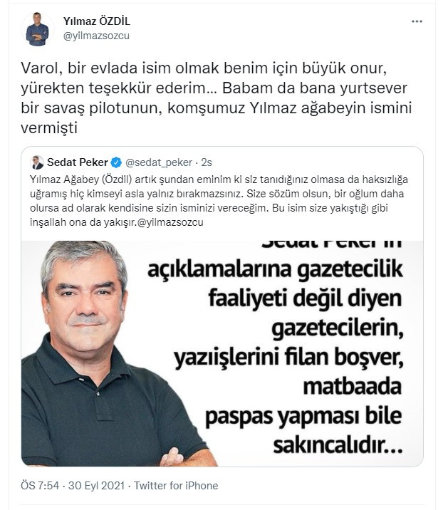 Organize Suç Örgütü Lideri Sedat Peker oğluna Yılmaz Özdil'in ismini verecek - Resim: 2