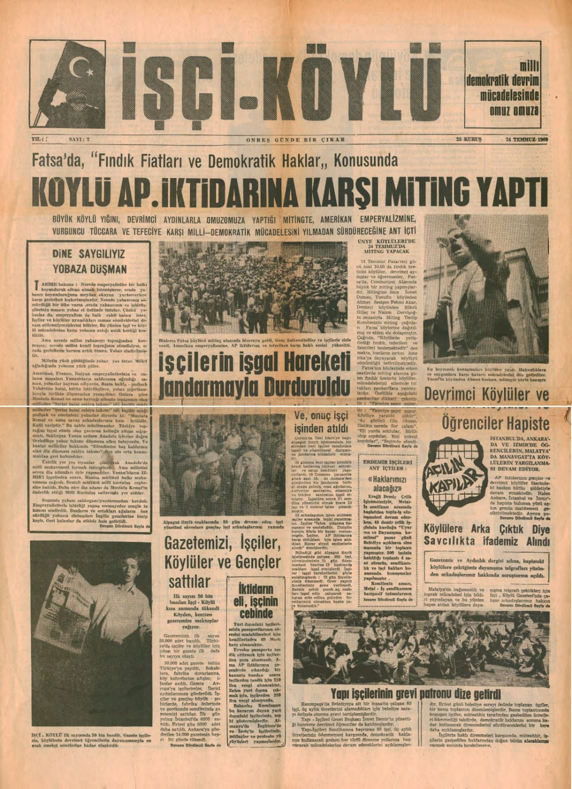 Akhisar Tütün Üreticileri Mitingi ve İşçi Köylü Gazetesi - Resim: 3