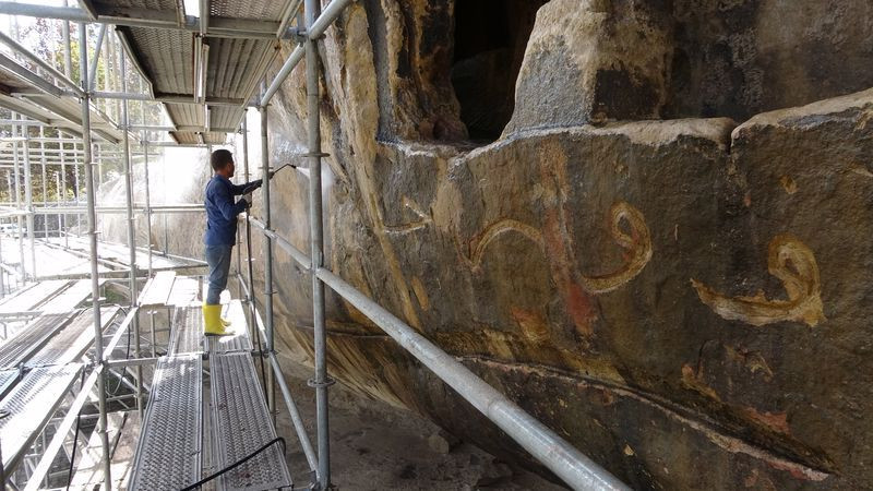 2700 yıl önce inşa edilen Evkaya Mezarları restore ediliyor - Resim: 5