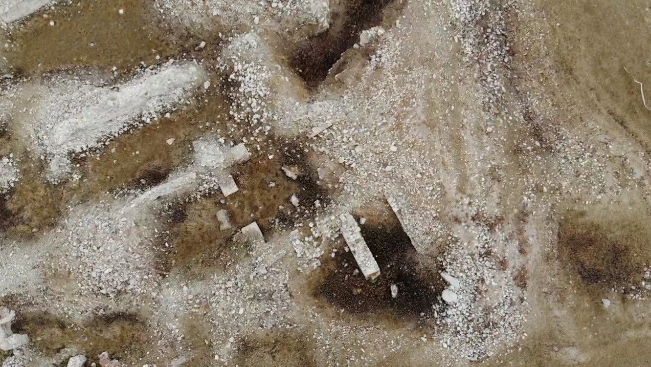 Su seviyesi düştü! Bin 500 yıllık hamam ve kilise kalıntıları ortaya çıktı - Resim: 4