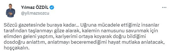 Buraya kadar... Yılmaz Özdil, Sözcü gazetesinden de ayrıldı!