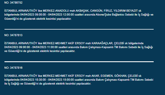 İstanbul'da elektrik kesintisi! 4 Nisan Salı elektrik kesintileri listesi: İstanbul'da nerede elektrikler kesilecek? İstanbul'da elektrik ne zaman gelecek? - Resim: 1