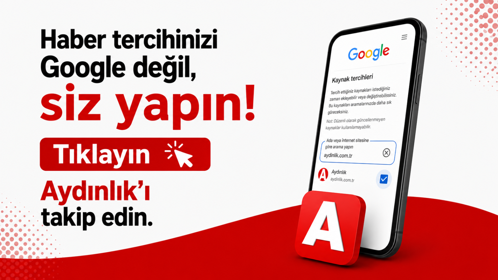Bu ayarı bilmeyen çok şey kaçırır! Aydınlık'ı Google'da daha görünür yapabilirsiniz... - Resim : 2